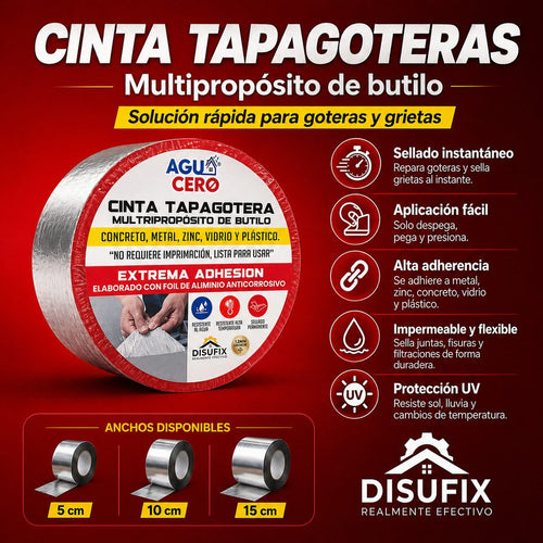 Cinta Tapagotera aplicada